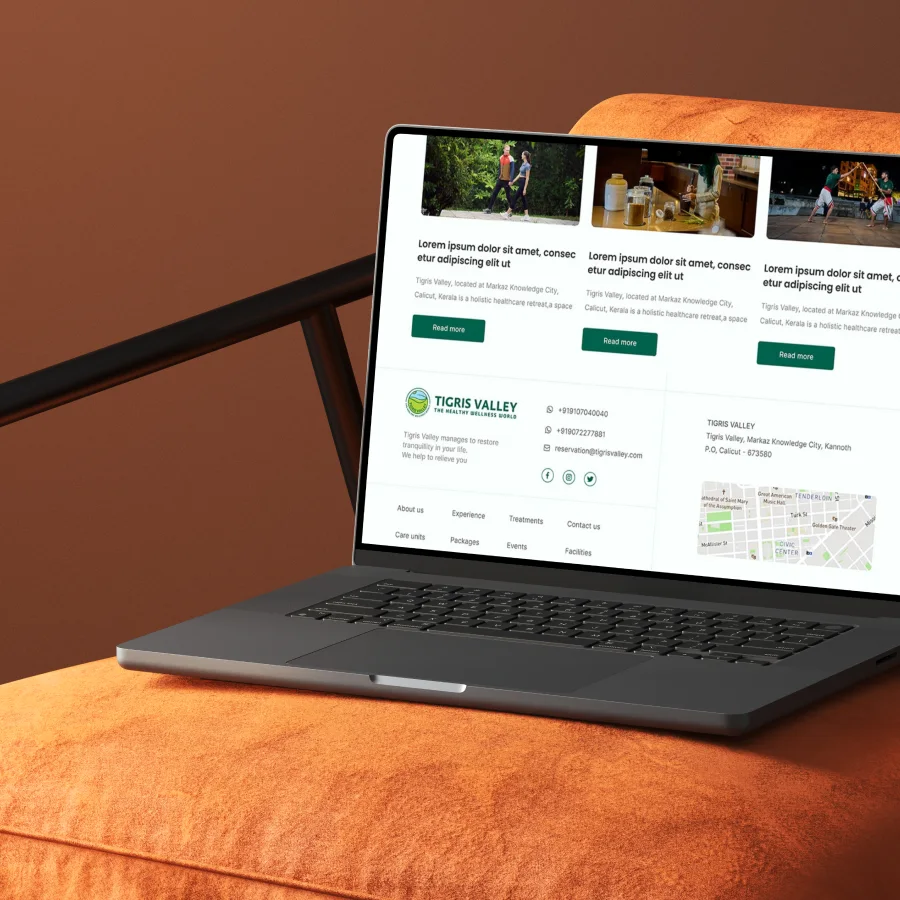 Tigris Valley homepage design